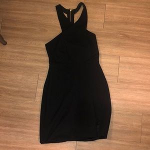 Black dress with fun gold zipper